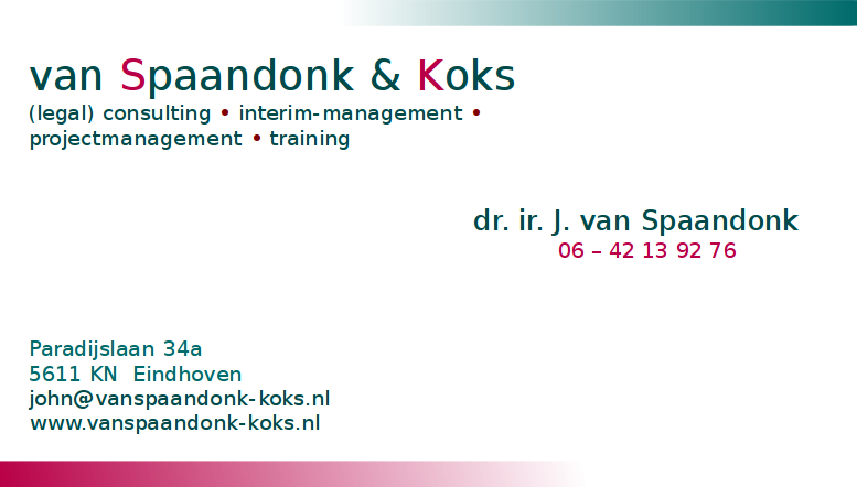 Visitekaartje John van Spaandonk